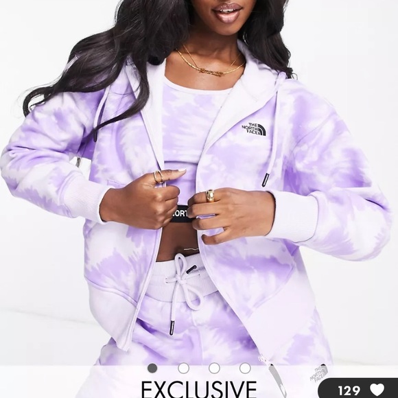 Northface Essential Full Zip Hoodie Tie Dye - Picture 1 of 8